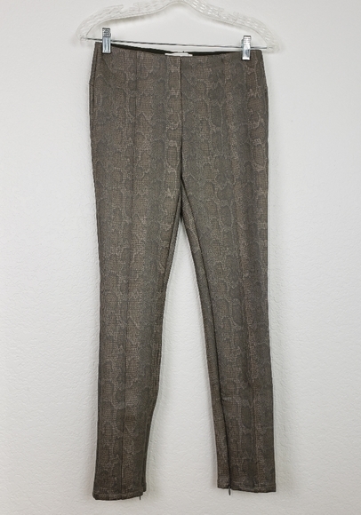 Anthropologie metallic green snake print women's pants size 26 - Picture 4 of 11